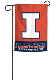 Orange Illinois Fighting Illini 12x18 Applique Garden Flag