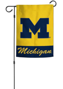 Blue Michigan Wolverines 12x18 Applique Garden Flag