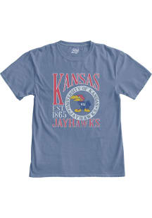 Kansas Jayhawks Blue First Dibs Short Sleeve Fashion T Shirt