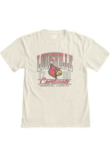 Louisville Cardinals Ivory Kicking It Short Sleeve Fashion T Shirt