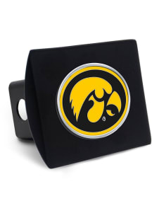 Iowa Hawkeyes Yellow  Black Metal Hitch Cover