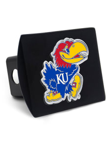 Kansas Jayhawks Black Metal Car Accessory Hitch Cover