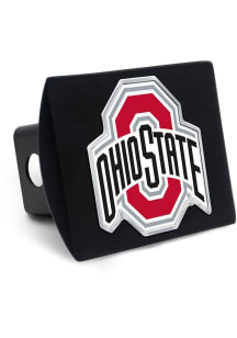 Ohio State Buckeyes Red  Black Metal Hitch Cover