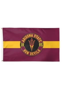 Arizona State Sun Devils 3x5 Applique Maroon Silk Screen Grommet Flag