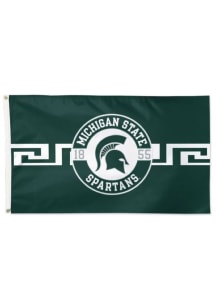 Michigan State Spartans 3x5 Applique Green Silk Screen Grommet Flag