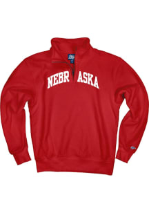 Womens Red Nebraska Cornhuskers Big Detroit Qtr Zip