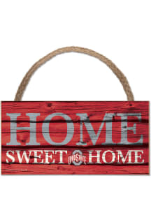 Ohio State Buckeyes 5x10 Wood Rope Sign