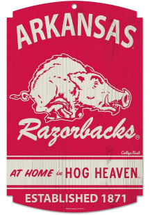 Arkansas Razorbacks 11x17 Vault Wood Sign