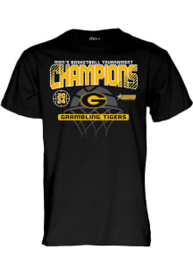 Grambling State Tigers Black 2024 SWAC Tournament Champions Short Sleeve T Shirt