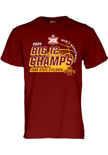 Iowa State Cyclones Cardinal 2024 Big 12 Tournament Champions Short Sleeve T Shirt
