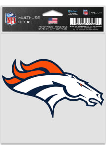 Denver Broncos Fan Logo Auto Decal - Orange