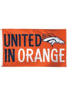 Denver Broncos Slogan Orange Silk Screen Grommet Flag