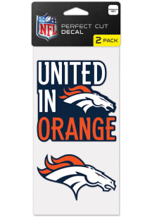 Denver Broncos Perfect Cut Auto Decal - Orange
