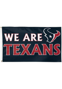 Houston Texans Slogan Navy Blue Silk Screen Grommet Flag