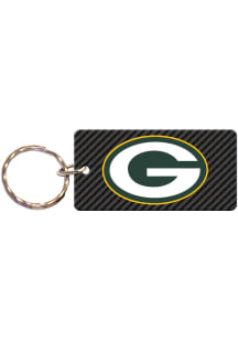 Green Bay Packers Carbon Rectangle Keychain