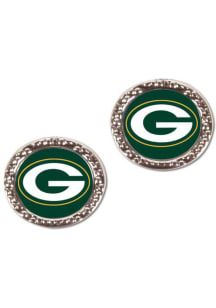 Green Bay Packers Hammered Post Womens Earrings