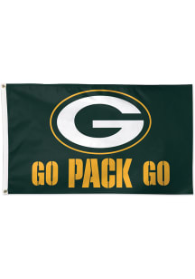 Green Bay Packers Slogan Green Silk Screen Grommet Flag