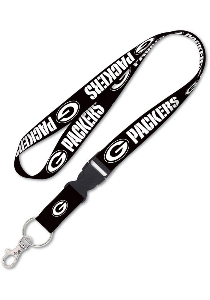 Green Bay Packers Black Lanyard - Green