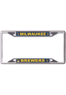 Milwaukee Brewers Printed Metallic License Frame