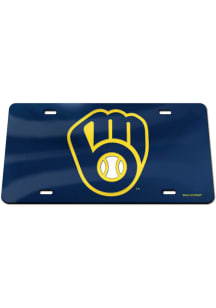 Milwaukee Brewers Color Acrylic Car Accessory License Plate