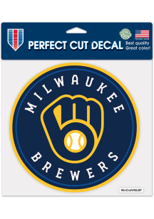Milwaukee Brewers Perfect Cut Auto Decal - Navy Blue