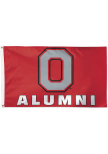 Ohio State Buckeyes Alumni 3x5 Red Silk Screen Grommet Flag