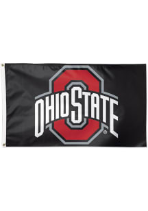 Ohio State Buckeyes Blackout 3x5 Red Silk Screen Grommet Flag