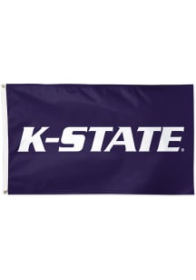 K-State Wildcats Secondary Logo 3x5 Purple Silk Screen Grommet Flag