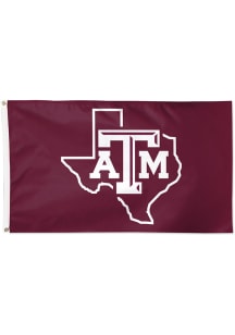 Texas A&amp;M Aggies Secondary Logo 3x5 Maroon Silk Screen Grommet Flag