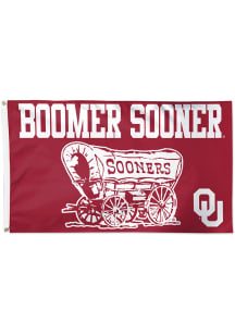Oklahoma Sooners 3x5 SS Red Silk Screen Grommet Flag