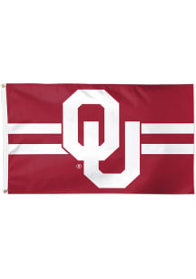 Oklahoma Sooners 3X5 Deluxe Red Silk Screen Grommet Flag