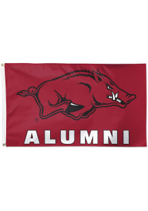 Arkansas Razorbacks Alumni 3x5 Red Silk Screen Grommet Flag