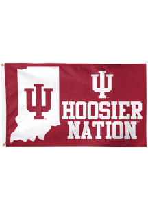 Indiana Hoosiers 3x5 SS Red Silk Screen Grommet Flag