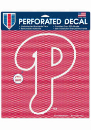 Philadelphia Phillies 12x12 Perforated Auto Decal - Red