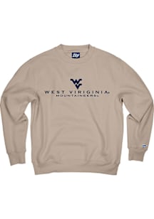 West Virginia Mountaineers Mens Khaki Campbell Long Sleeve Fashion Sweatshirt