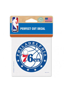 Philadelphia 76ers 4x4 Perfect Cut Auto Decal - White