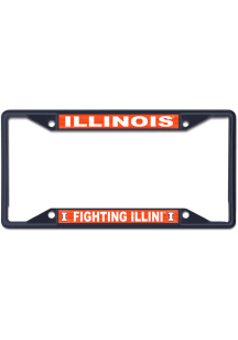 Illinois Fighting Illini Black License Frame