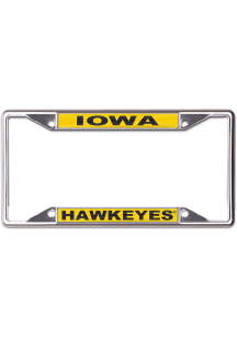 Iowa Hawkeyes Yellow  Metallic License Frame