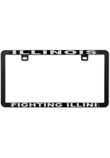 Illinois Fighting Illini Orange  Metal License Frame