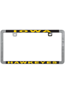 Iowa Hawkeyes Yellow  Metal License Frame