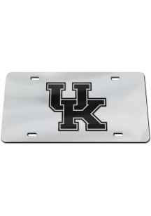 Kentucky Wildcats Black Team Logo Silver Car Accessory License Plate