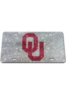 Oklahoma Sooners Glitter Inlaid Car Accessory License Plate