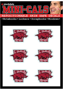 Arkansas Razorbacks State Shape 6pk Tattoo