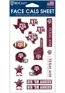 Texas A&amp;M Aggies 6 Pack Face-Cals Tattoo