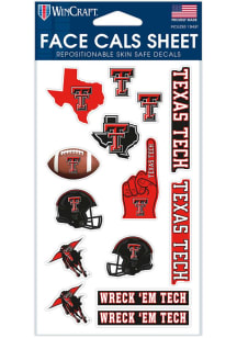 Texas Tech Red Raiders 6 Pack Face-Cals Tattoo