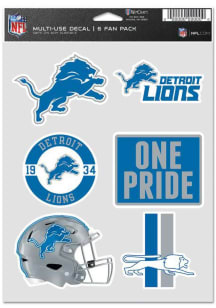 Detroit Lions 6pk Fan Auto Decal - Blue