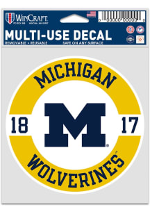 Michigan Wolverines 3.75x5 Patch Auto Decal - Navy Blue