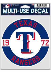 Texas Rangers 3.75x5 Patch Auto Decal - Red