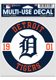 Detroit Tigers 3.75x5 Patch Auto Decal - Orange