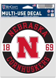Nebraska Cornhuskers 3.75x5 Patch Auto Decal - Red